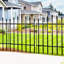 Gothic Arch Garden Fence with Gate, 5 Pack, No-Dig, Black-1745317325-1745317361