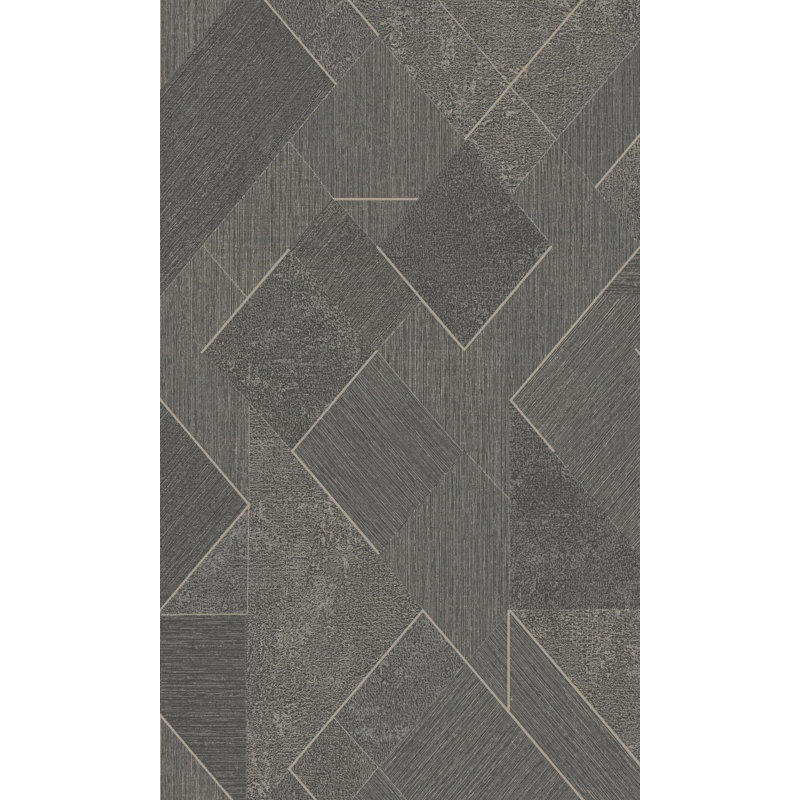 Rouleau de papier peint géométrique Antoinne, Noir
