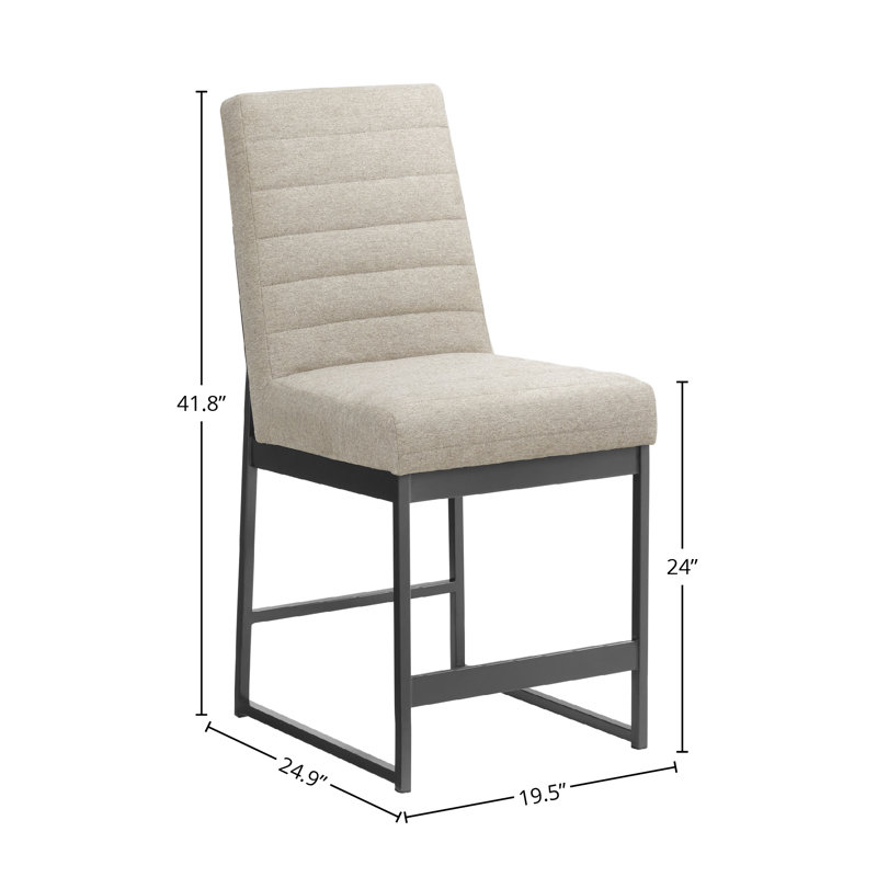Marilou Upholstered Counter Stool with Steel Frame