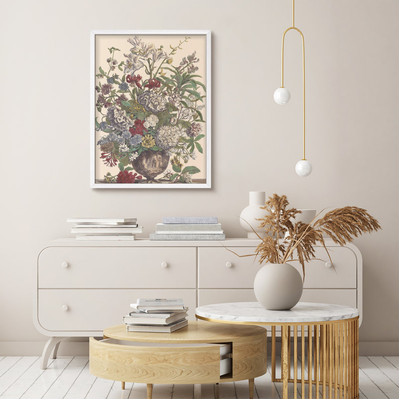 "YUK57, bouquets de fleurs classiques, art floral rustique, affiches, affiches, salle de bain, petit art mural", Blanc