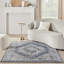 Tapis floral bleu / gris Hice-1606619030