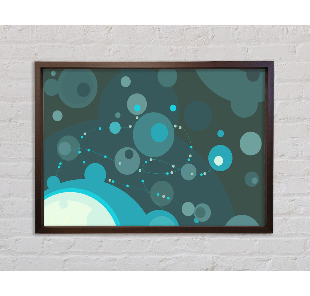 Turquoise Splash - Einzelner Bilderrahmen Kunstdrucke auf Leinwand