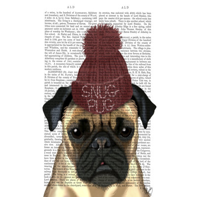 Snug Pug by Fab Funky - Wrapped Canvas Print