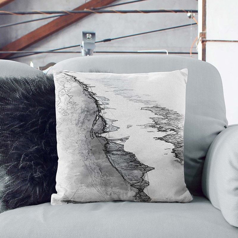 Square Throw Cushion, 40cm H x 40cm W x 15cm D