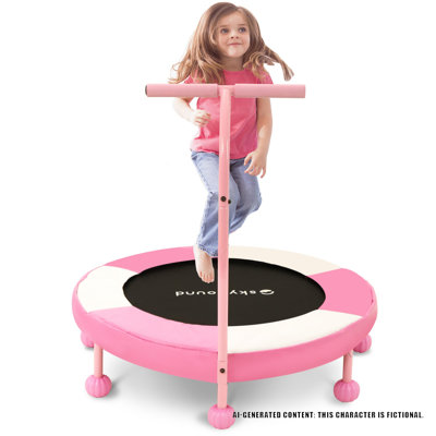 36 Inch Mini Trampoline With T-shape Handle & Safety Pad