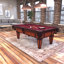 Table de billard Fat Cat Reno 7,5 pi avec toile bourgogne
