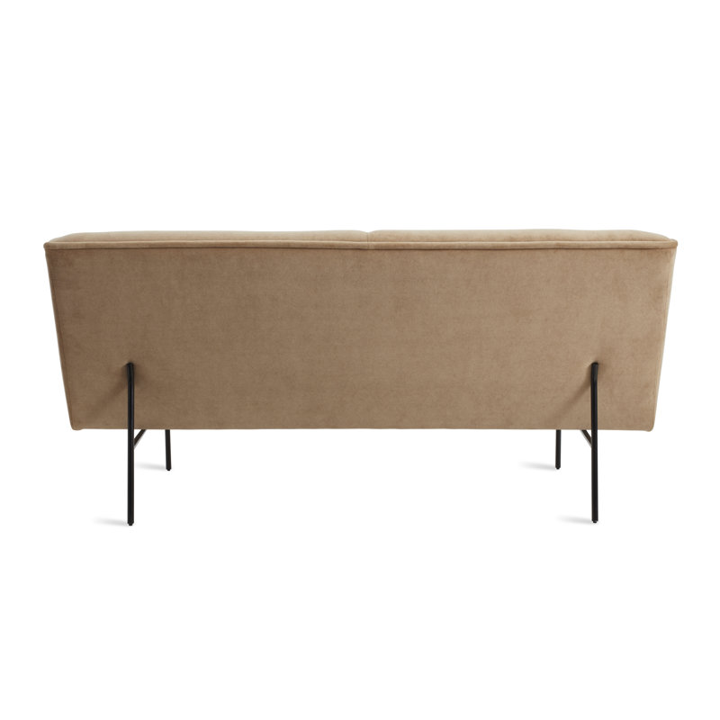 Dandy Sofa, 32" H x 86" W x 37" D, Camel Velvet Polyester Blend