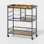 Chariot-bar Modern Home avec porte-verres et roues - Chariot de service mobile pour la cuisine, la salle à manger ou le salon-1441851779