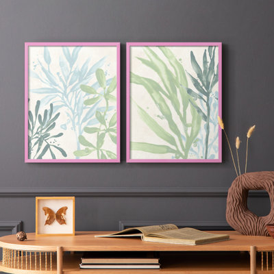«Swaying Seagrass III», reproduction encadrée de qualité supérieure - prête à être accrochée - aucun clou requis - aucun clou requis