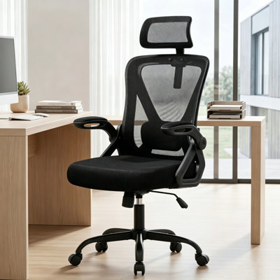Ergonomic High Back Mesh Office Chair with Headrest,Adjustable Lumbar Support, Swivel Rolling Computer Chair for Home Office