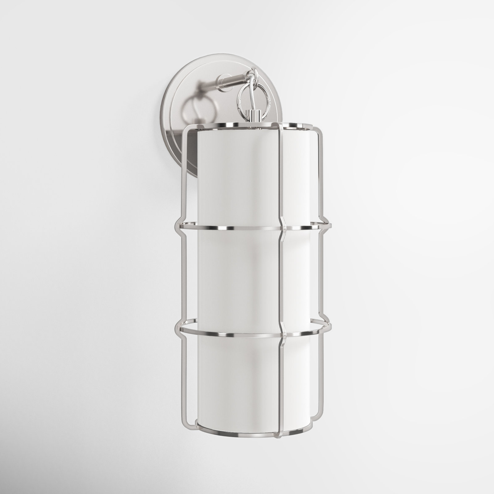 Maxwell Single Light Dimmable Armed Sconce, Polished Nickel