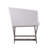 Hollywood Contemporary Vegan Leather Upholstered Stainless Steel Accent Armchair in White-2048359978