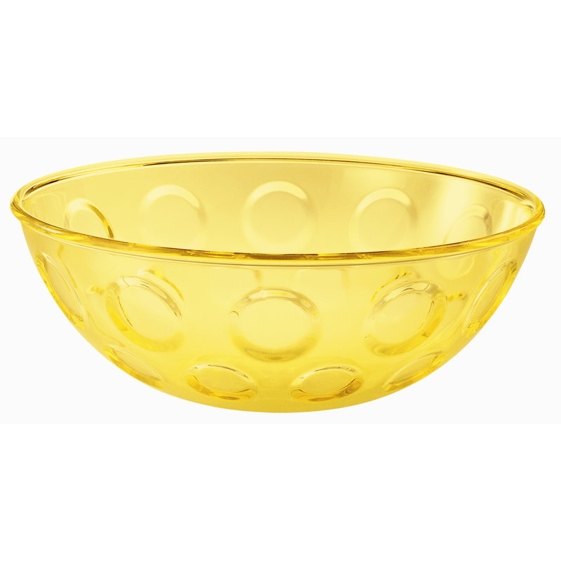 Guzzini Styrene Acrylonitrile Salad Bowl, Yellow, 10" Diameter