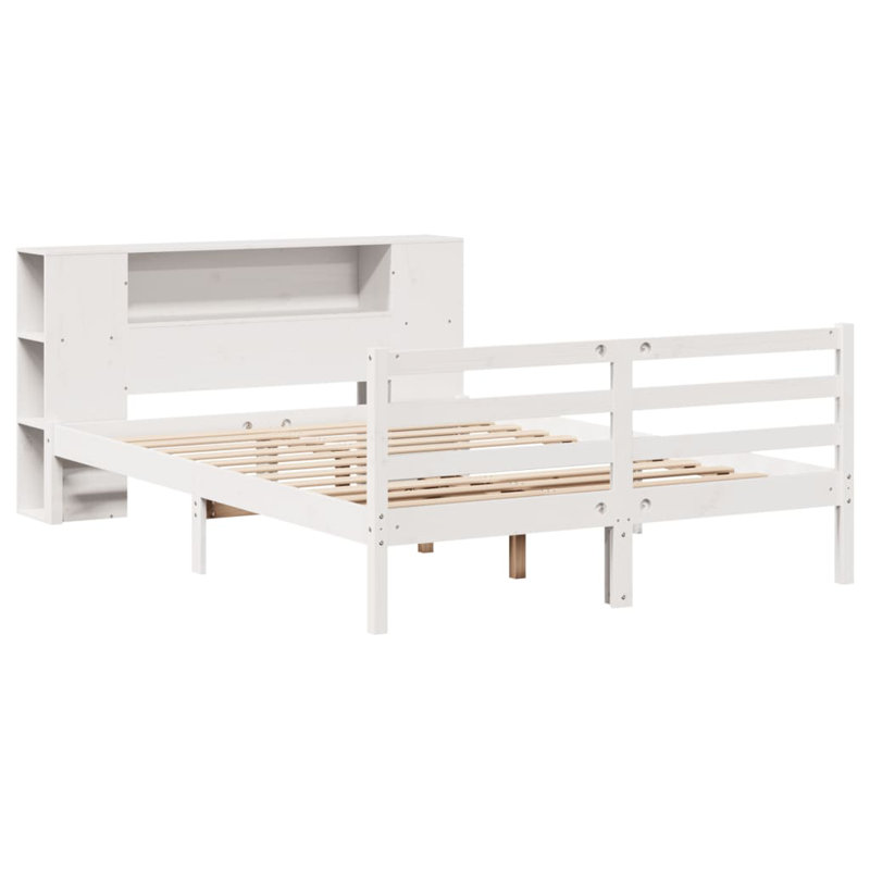Bellfield Solid Wood Bed, 150 cm W x 200 cm L, White