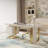 Cloyed Stone Stainless Steel Executive Desk-864026884