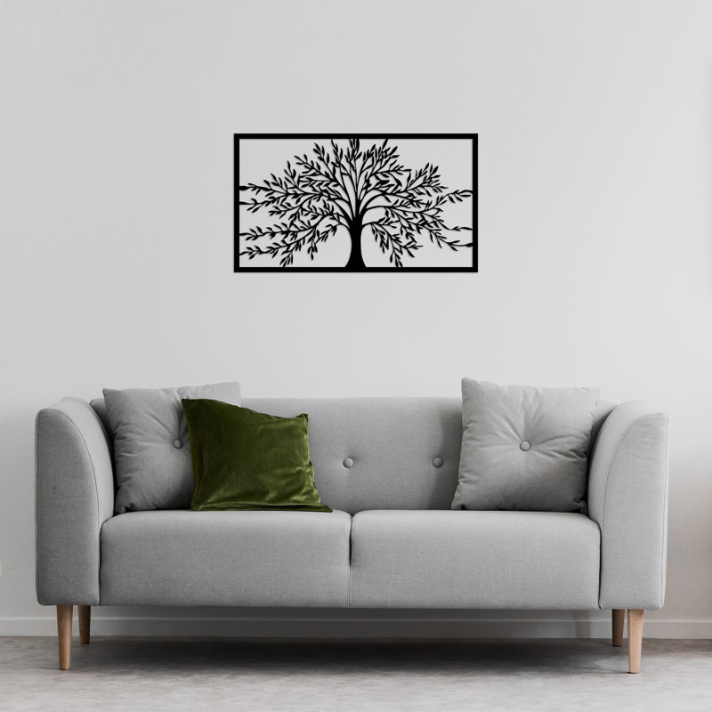 Elegant Black Decorative Metal Wall Accessory, 15.8 x 27.6 inches | 100% Metal Construction, Thickness: 0.6 inches | Perfect for Modern Home Decor, Unique Design to Enhance Any Living Space