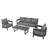 4-Piece Outdoor Conversation Set with Thick Cushioned Seating and Coffee Table-463040463