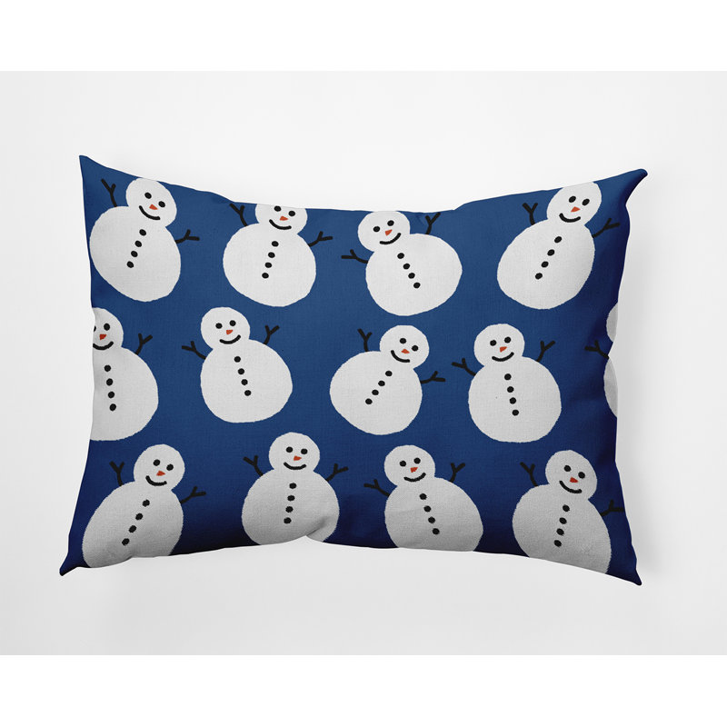 Coussin intérieur / extérieur Dancing Snowmen, Île Seymour Nord, Galapagos, H 14 po x l 20 po