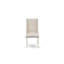 Ensemble de table de salle à manger 9 pièces comprenant une table rectangulaire en bois avec feuille papillon et 8 chaises rembourrées en tissu crème, lin blanc-1878778877-1878778876-1878741686