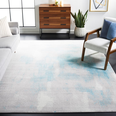 Tapis gris / bleu Barinholtz