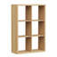 Étagère de rangement en bois à 6 cubes avec rangement ouvert pour le salon, la chambre à coucher et le bureau chêne naturel-620950264