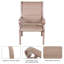 Chaise de salle à manger florale pour patio