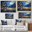 Coquelicots bleu marine - prairie, art mural-97058635-97058643