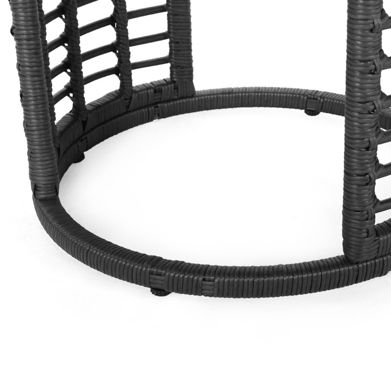 Table d'appoint grise de 18,42 po de profondeur x largeur de 16,5 po, 11,99 lb, table de service pour boissons, produit de 18,42 po et bureau de 16,5 po à 11,9 lb