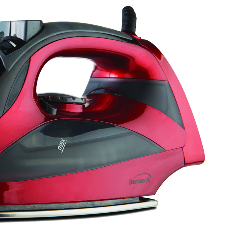Brentwood Non Stick Soleplate Iron, Red