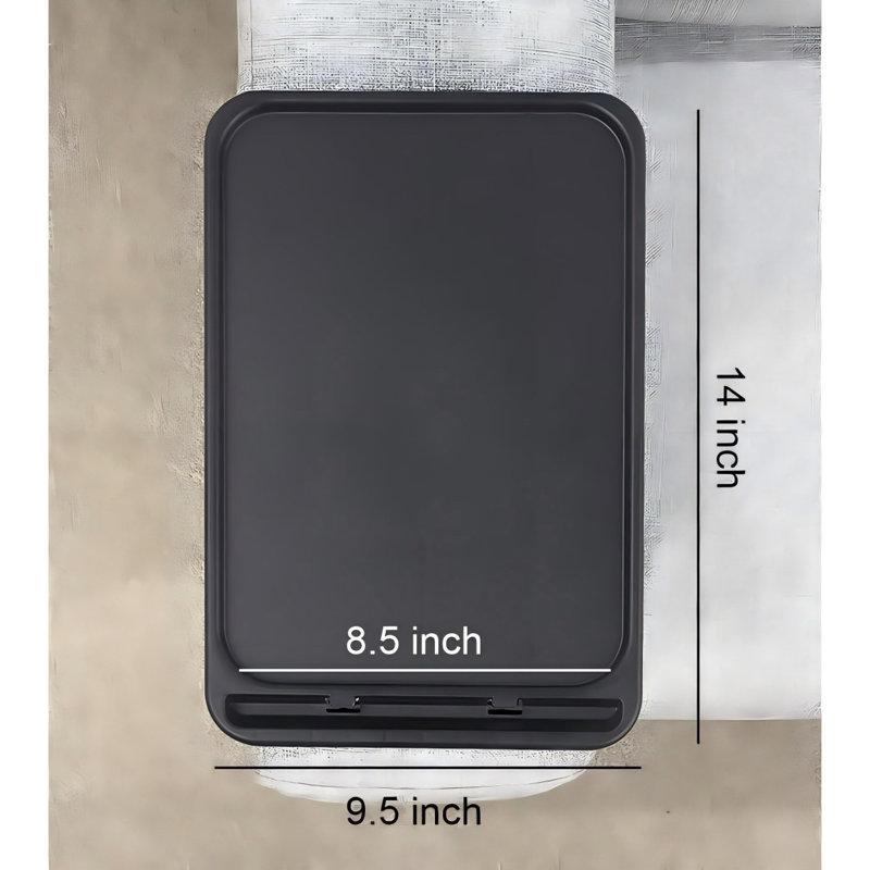 Sofa Armrest Clip Table, TV Snack Tray, Handy Remote Controls/Drinks/Phone Holder (Black)