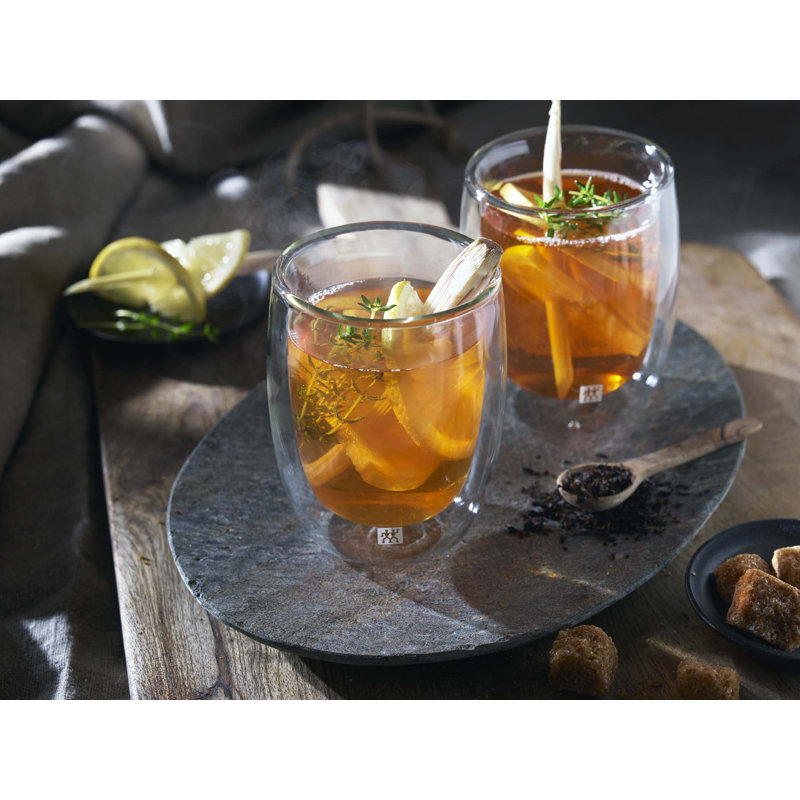 Ensemble de grandes tasses à café en verre à double paroi JA Henckels de Zwilling
