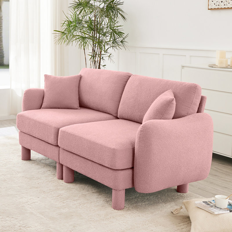 Canapé modulaire Boucle, Rose