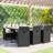 7 Piece Outdoor Patio Dining Set with Acacia Table & 6 Wicker Chairs-1705157318