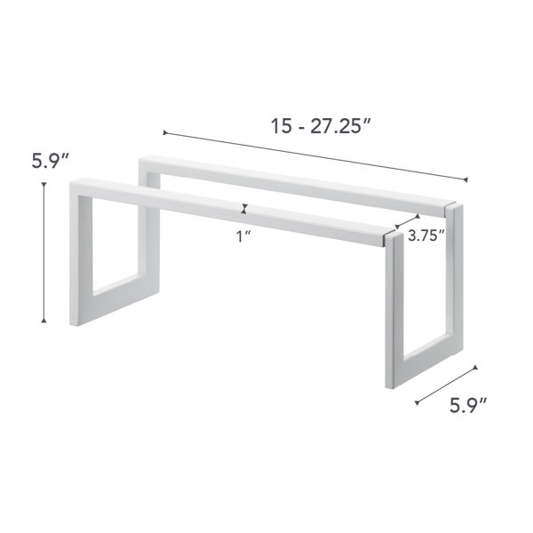 Yamazaki Home Stackable Shoe Rack, White, Steel, Holds up to 4 pairs of  shoes per shelf, Supports 6.6 pounds, Expandable, Stackable