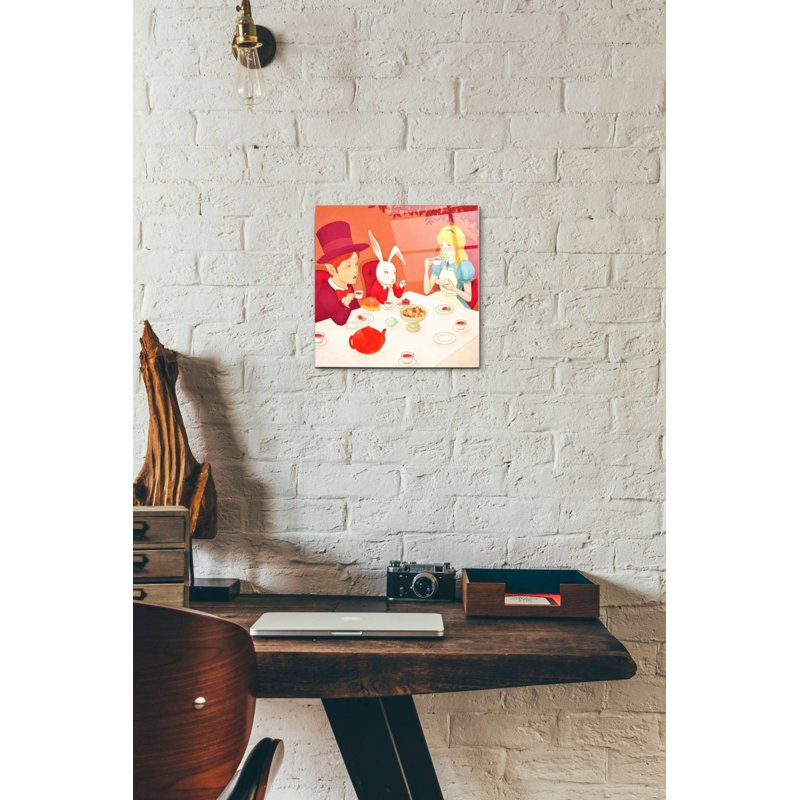 «Alice's Tea Party» par Sai Tamiya, art mural en verre acrylique
