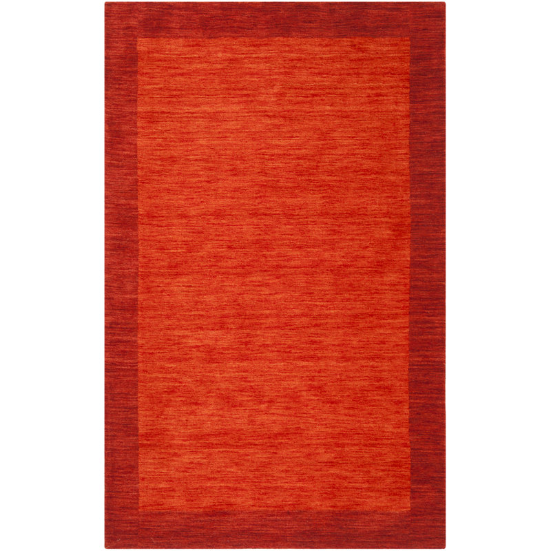 Tapis en laine tissé à la main Hossain, Rectangle 5 pi x 8 pi
