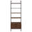 Wendell Walnut 4-Shelf Storage Wall Bookshelf