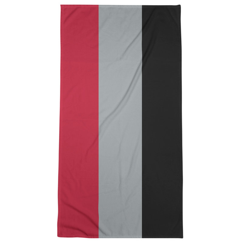 Bath Towel, Dark Pink/Gray/Black