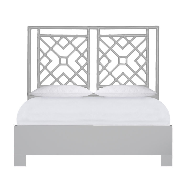 Ananias Standard Bed, Queen, Light Gray