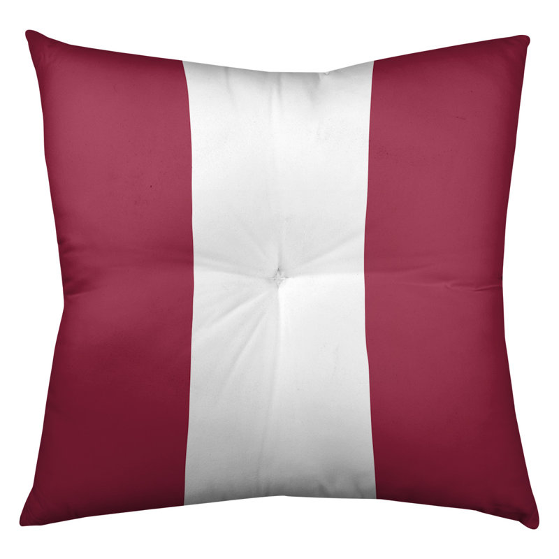 Coussin de sol touffeté arizona, 26 po x 26 po, Rouge / Blanc