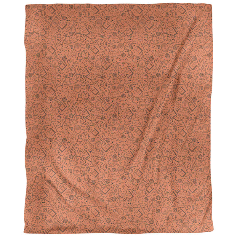 Housse de couette Katelyn Elizabeth Camouflage, Microfibre, Housse de couette pour lit simple, Orange