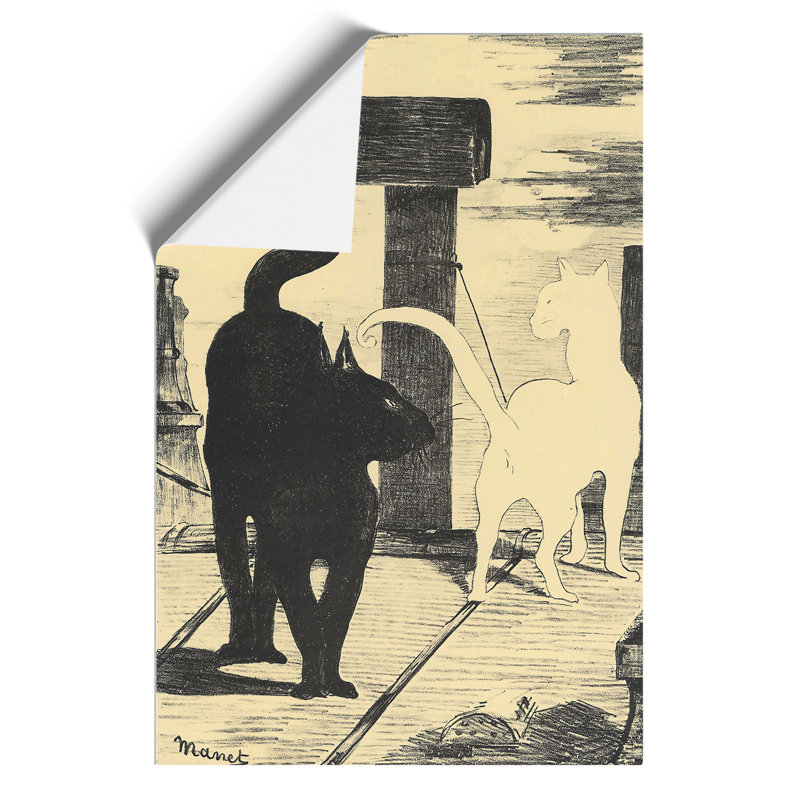 The Cats Rendezvous by Edouard Manet - Frameless Print, 42cm H x 30cm W x 0.1cm D