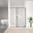 Semi-Frameless Sliding Shower Door, Clear Tempered Glass,Cut Adjustable Width 4"