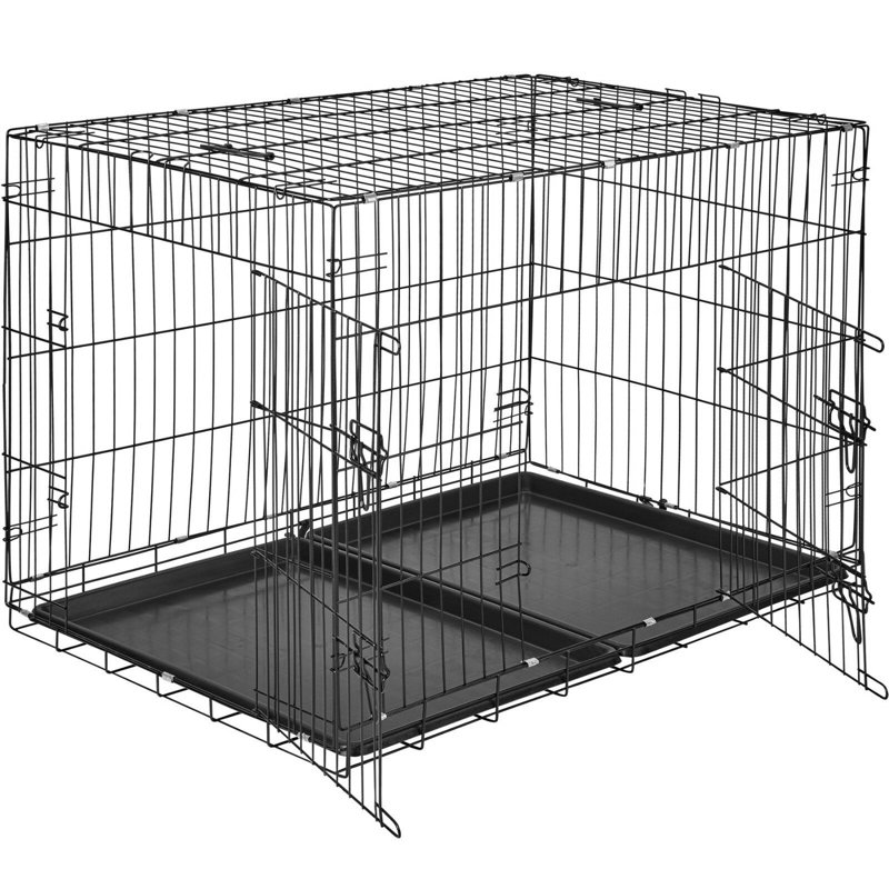Caisse pour animaux pliante à double porte ipet, Moyen (H 30 po x l 28 po x P 42 po)