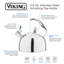 Viking 2.6-Quart Stainless Steel Kettle with 3-Ply Base-388516996