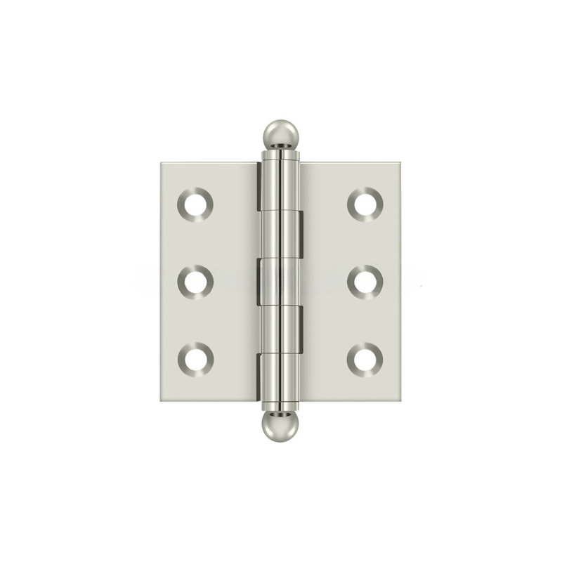 Deltana CH2020U26D 2" x 2" Hinge, w/ Ball Tips in Brushed Chrome Pair, Polished Nickel