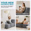 Grandes chaises longues pour fauteuil à billes pour adultes, adolescents, canapé à billes avec mousse à mémoire de forme remplie pour le salon, la chambre à coucher, le dortoir ou le balcon (gris clair)-994849340