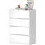 Commode 4 tiroirs, table de chevet en bois pour chambre à coucher, armoire de rangement à tiroirs de garde-robe l 23,6 po-1448039154
