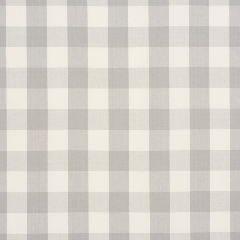 Camden Cotton Check Fabric, Gray