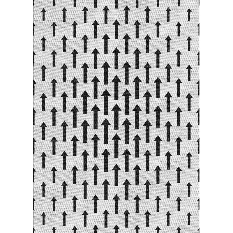 Tapis blanc/noir tissé à la machine, Tapis de couloir 2 pi x 5 pi